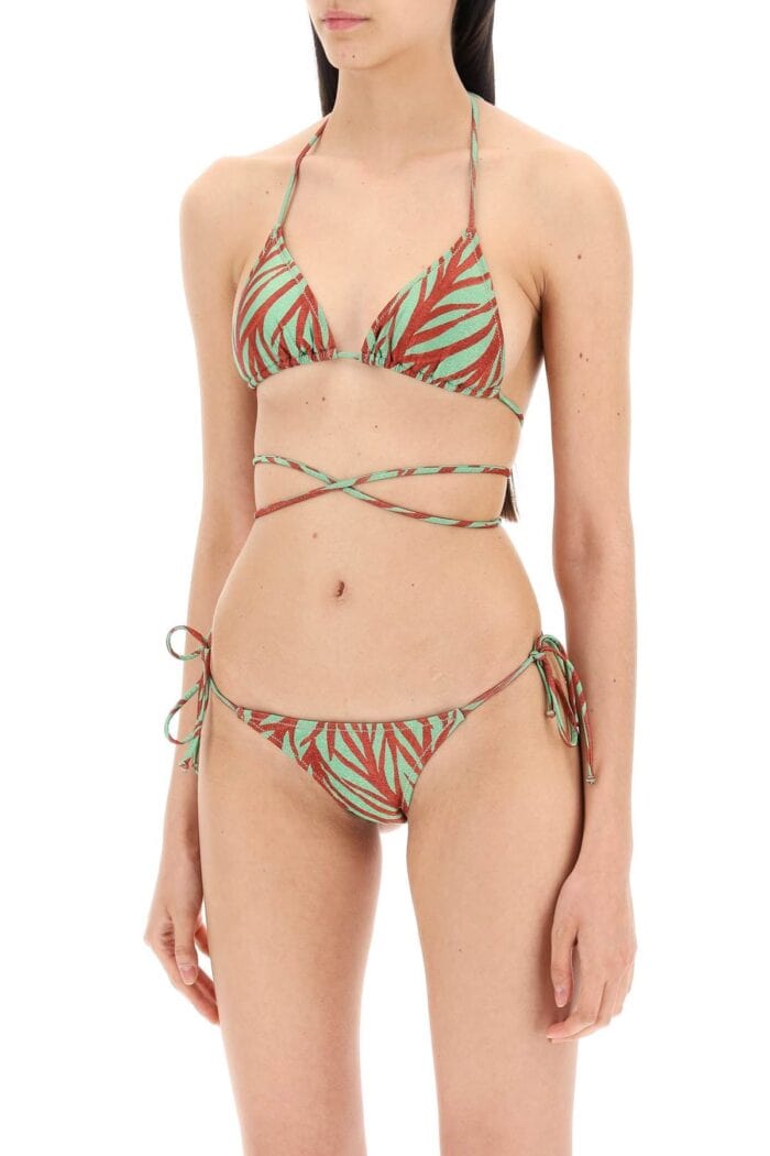 REINA OLGA 'animal Print Miami Bikini Set