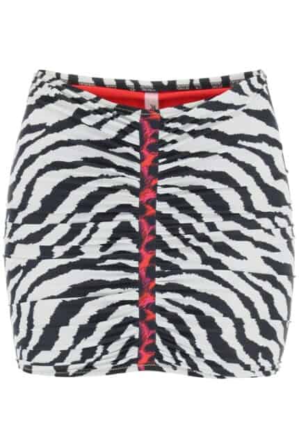 REINA OLGA Geraldina Animalier Mini Skirt