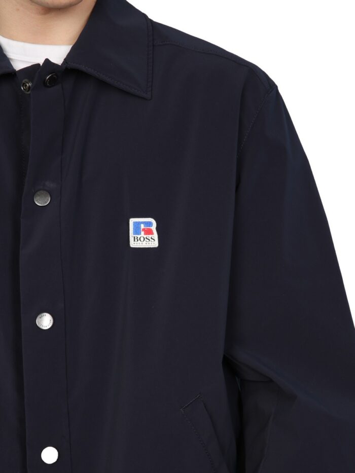 RELAXED FIT JACKET WITH BOSS X RUSSELL ATHLETIC LOGO