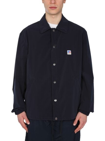 RELAXED FIT JACKET WITH BOSS X RUSSELL ATHLETIC LOGO