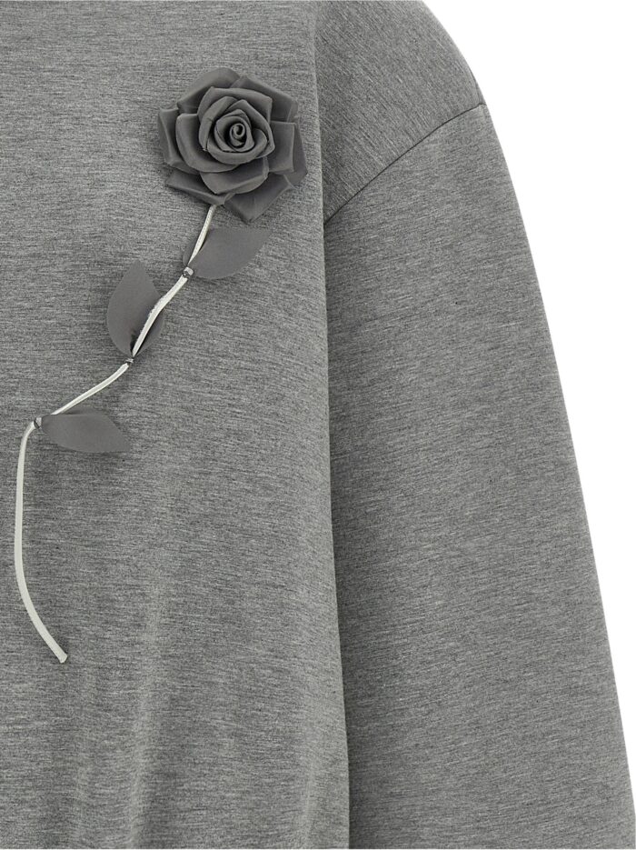 GIUSEPPE DI MORABITO Removable Flower Application Sweatshirt