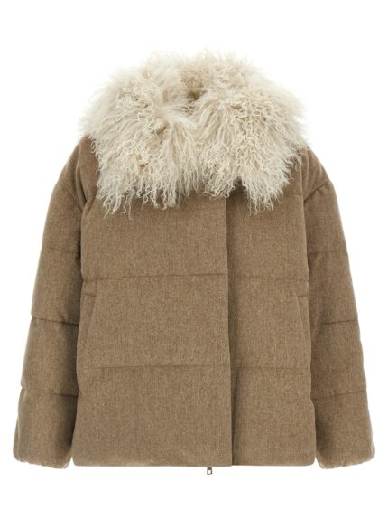 ARMY YVES SALOMON Removable Insert Down Jacket