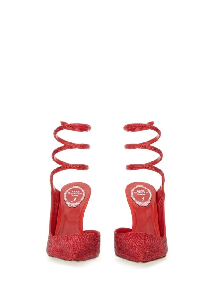 RENE CAOVILLA "CLEO" PUMPS WITH CRYSTALS
