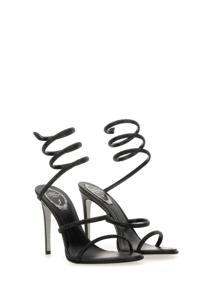RENE CAOVILLA "CLEO" SANDAL WITH CRYSTALS