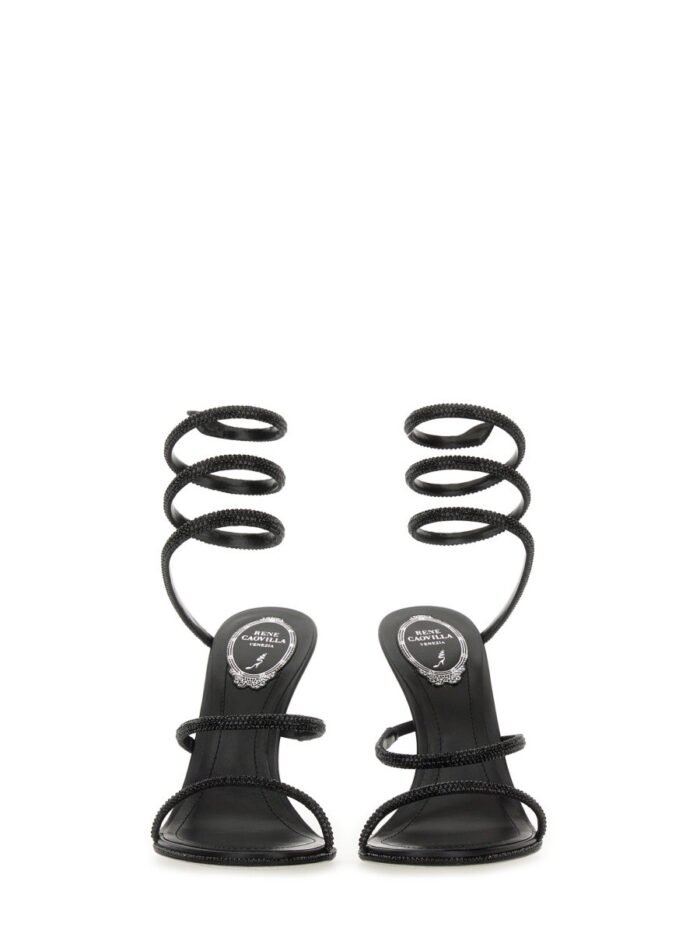 RENE CAOVILLA "CLEO" SANDAL WITH CRYSTALS