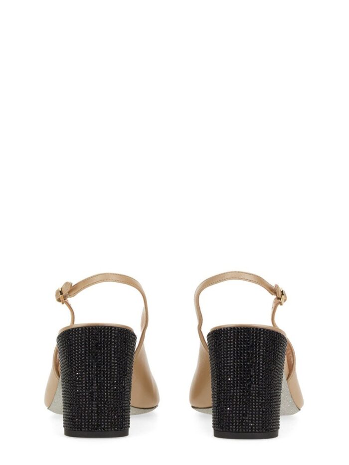 RENE CAOVILLA SLING BACK WITH RHINESTONES