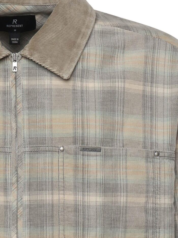 Represent Corduroy Shirt With Check Motif