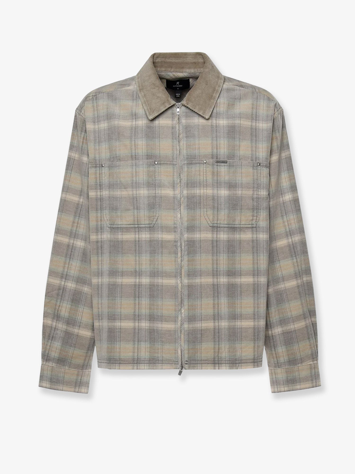 Represent Corduroy Shirt With Check Motif