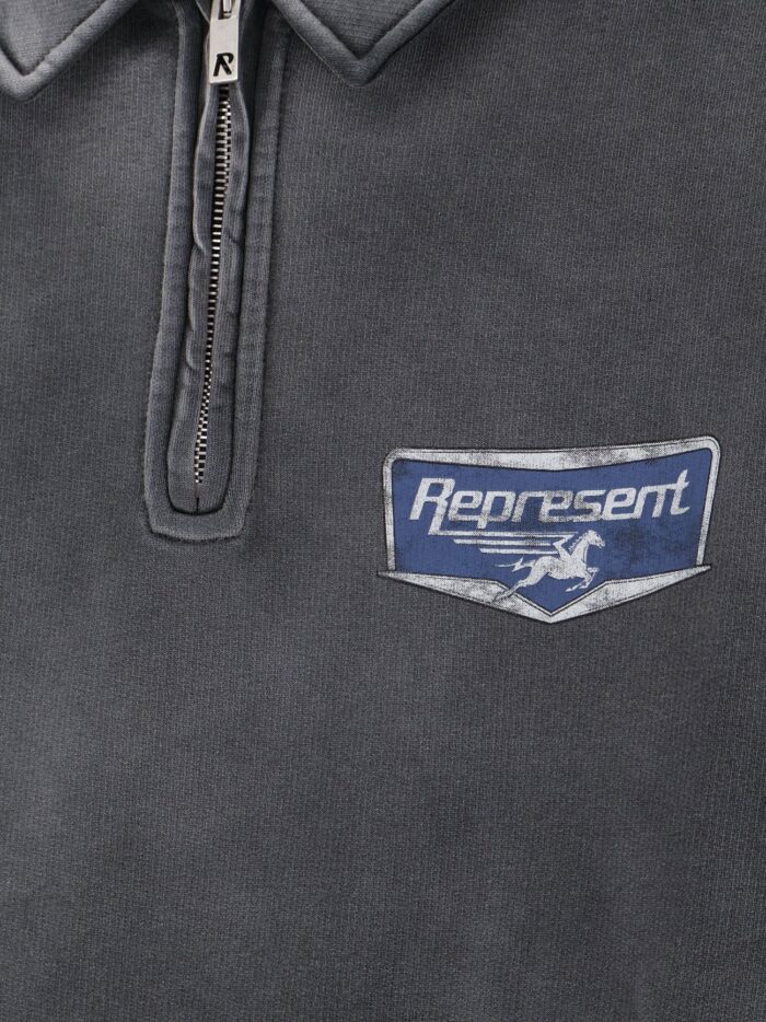 Represent Cotton Sweatshirt With Front Logo Print