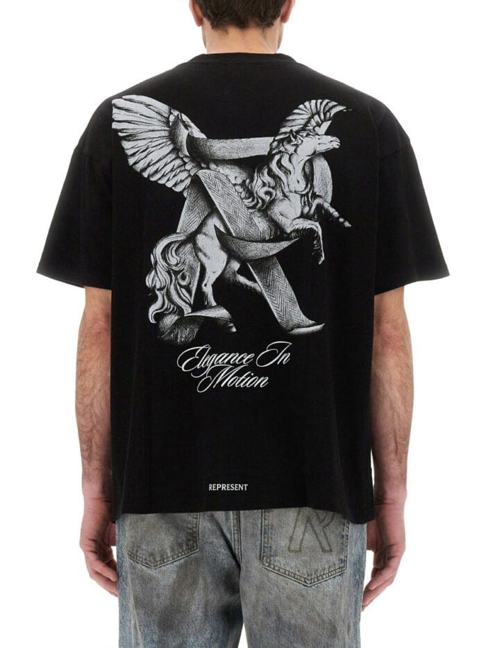 Represent "ELEGANCE IN MOTION" T-SHIRT