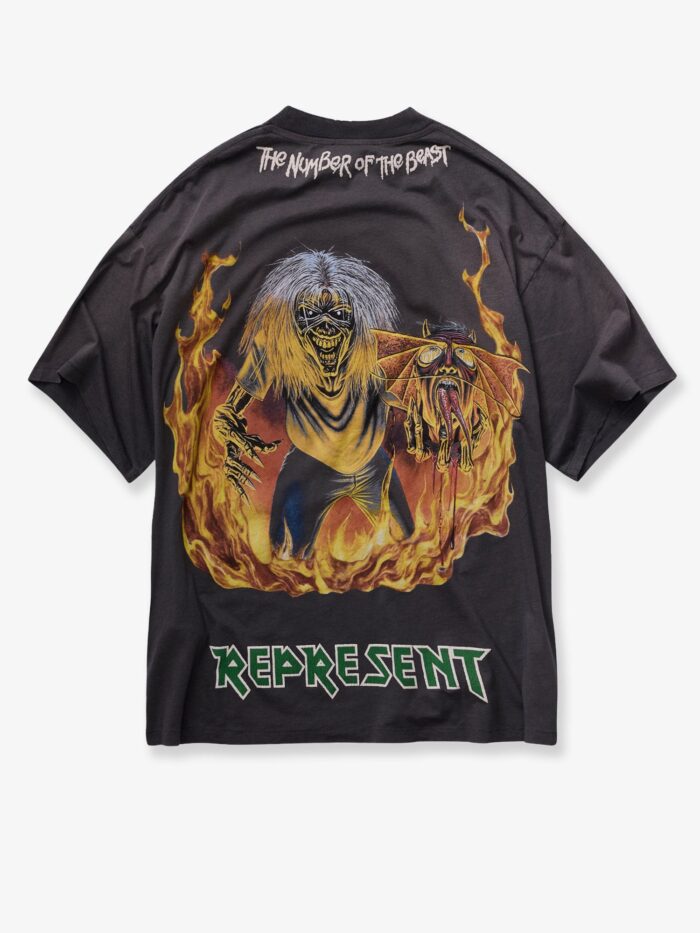 Represent Iron Maiden Number Of Beast Cotton And Hemp T-shirt