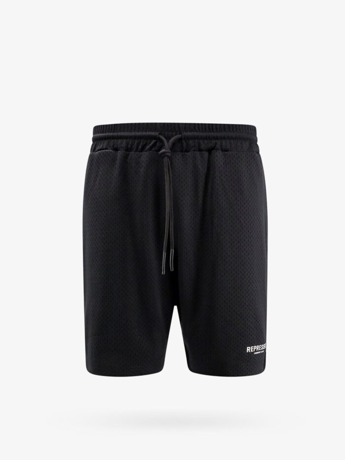 Represent Nylon Bermuda Shorts With Frontal Logo Print