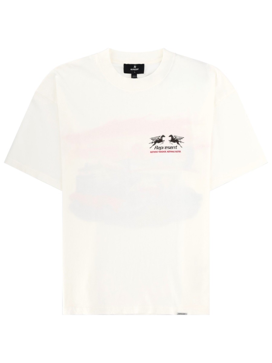 Represent T-SHIRT CON STAMPA "24 HOUR SERVICE"