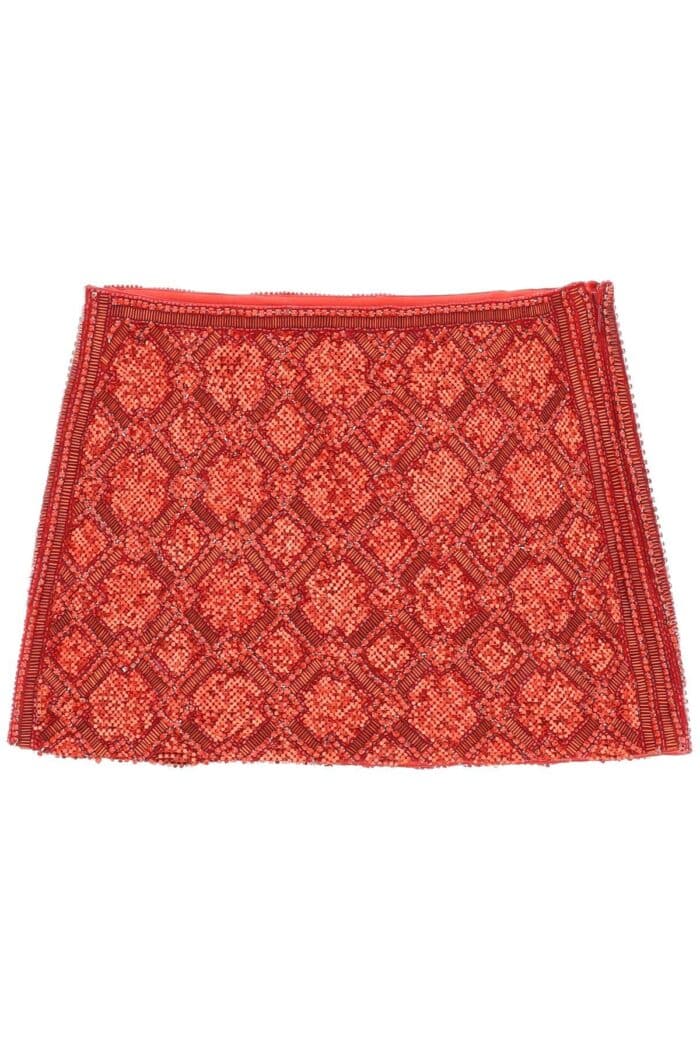 Retrofete Embroidered Mini Skirt