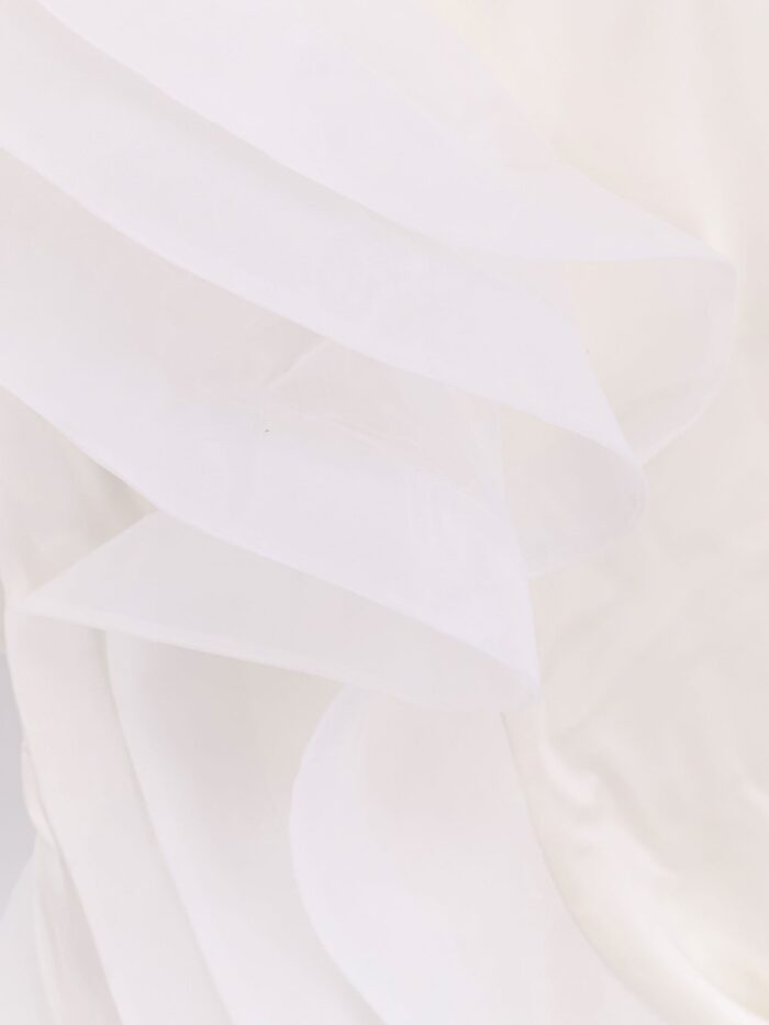 RETROFETE Kailtin Satin Long Dress With Volant