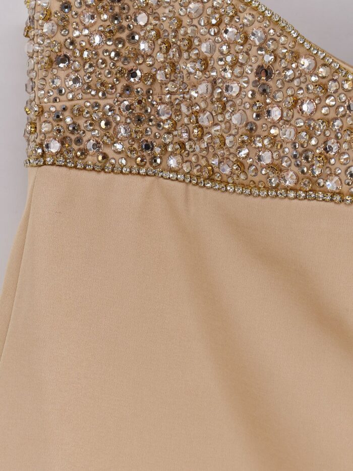 RETROFETE Shyla Satin Dress With Rhinestones Detail