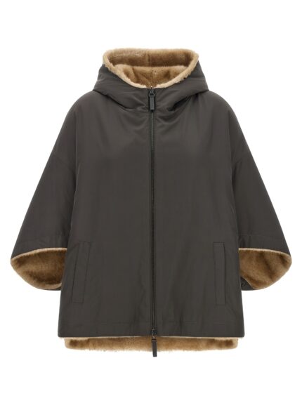 LOU ANDREA Reversible Cape With Hood