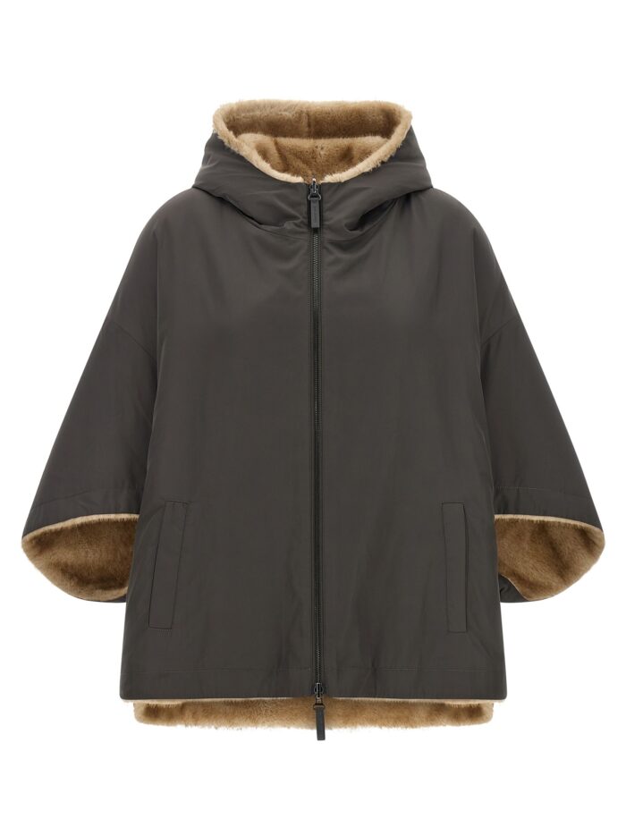 lou andrea reversible cape with hood LOU ANDREA Reversible Cape With Hood