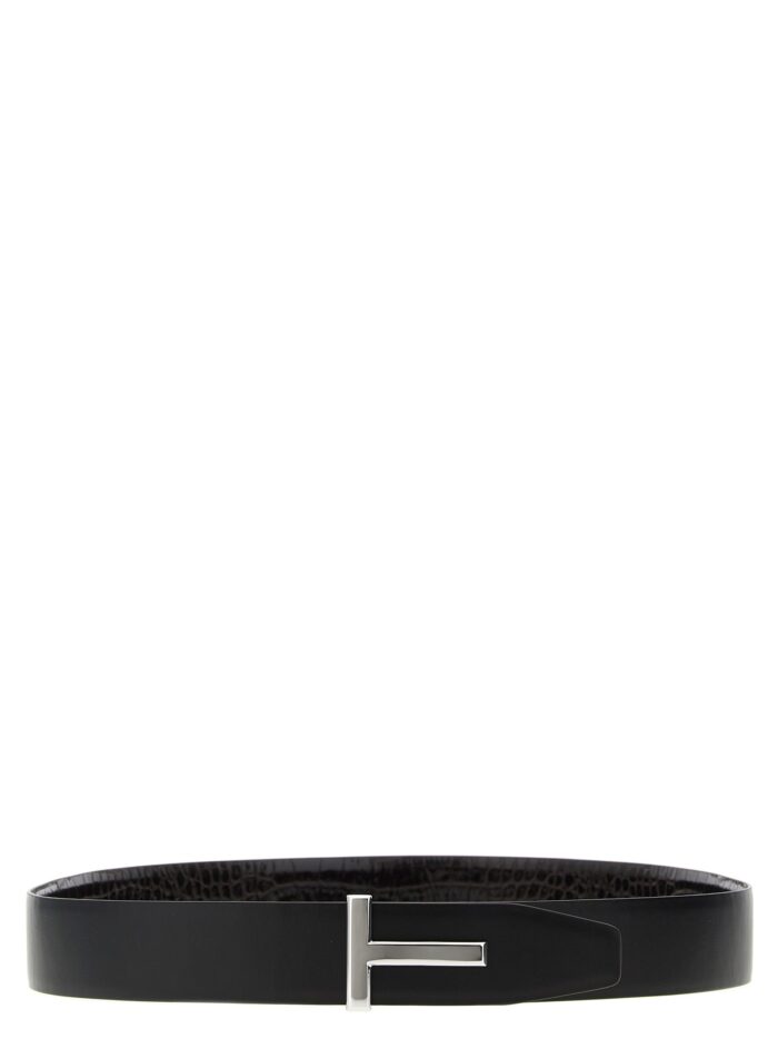 TOM FORD Reversible Crocodile Leather Belt