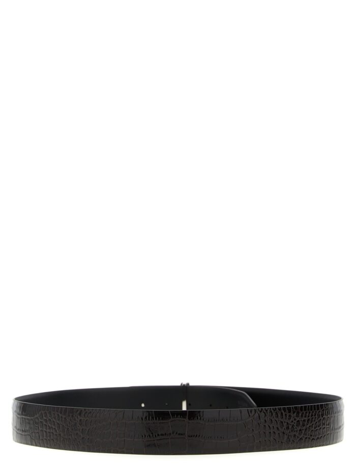 TOM FORD Reversible Crocodile Leather Belt