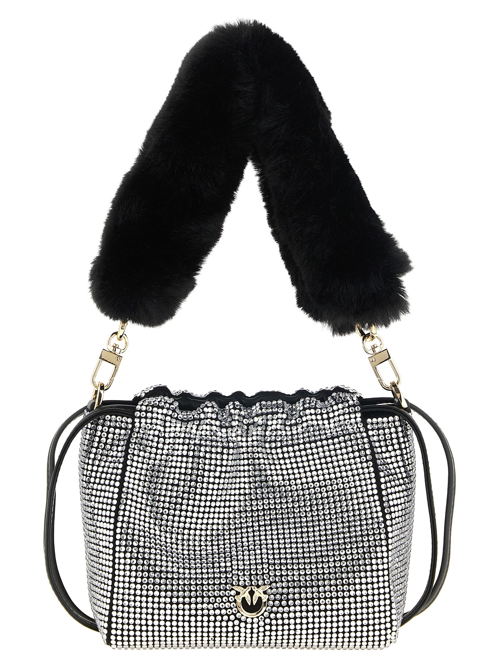 Pinko Rhinestone Bucket Bag