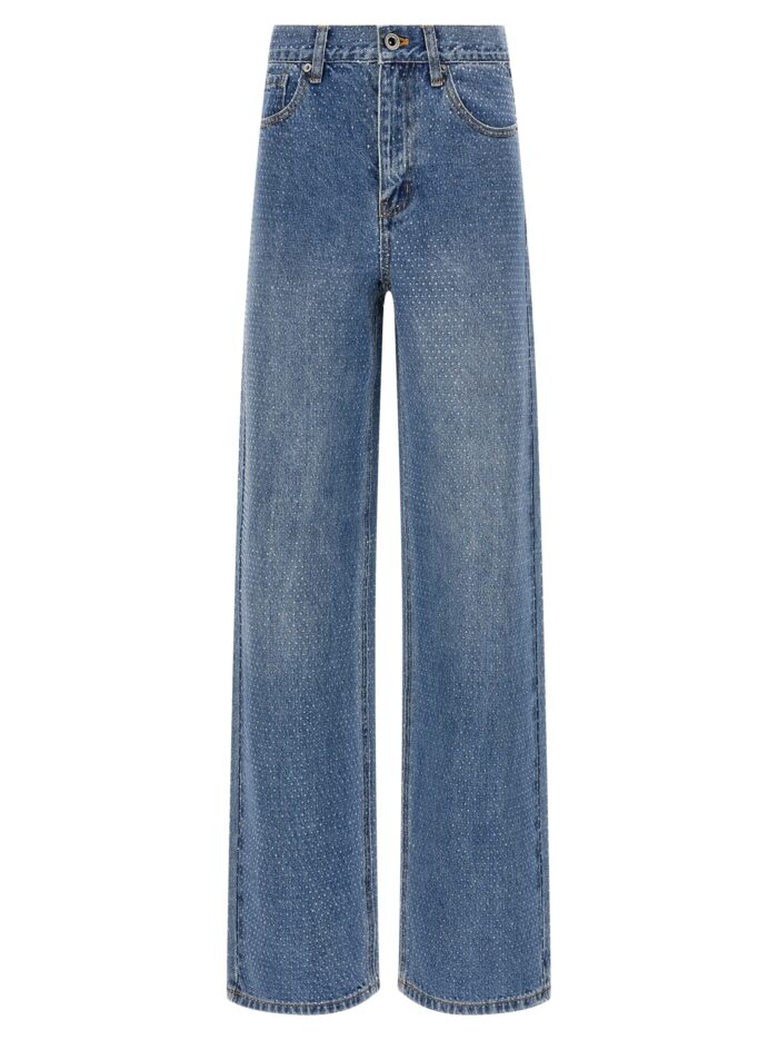 self portrait 'rhinestone denim straight leg' jeans SELF PORTRAIT 'Rhinestone Denim Straight Leg' Jeans