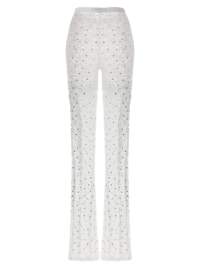 ALESSANDRA RICH Rhinestone Lace Leggings