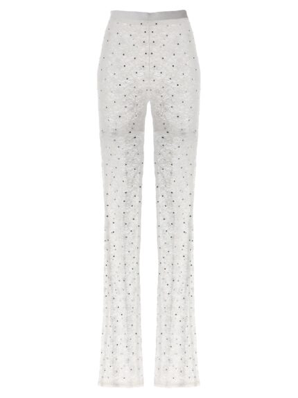 ALESSANDRA RICH Rhinestone Lace Leggings