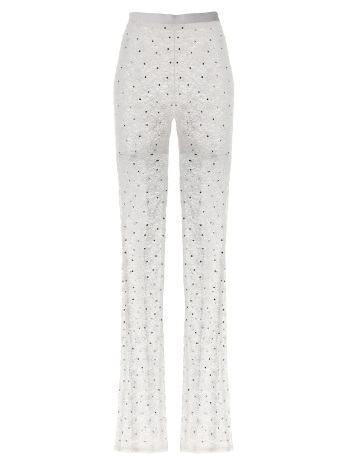 ALESSANDRA RICH Rhinestone Lace Leggings