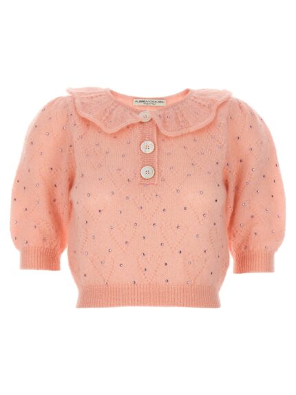 ALESSANDRA RICH Rhinestone Sweater