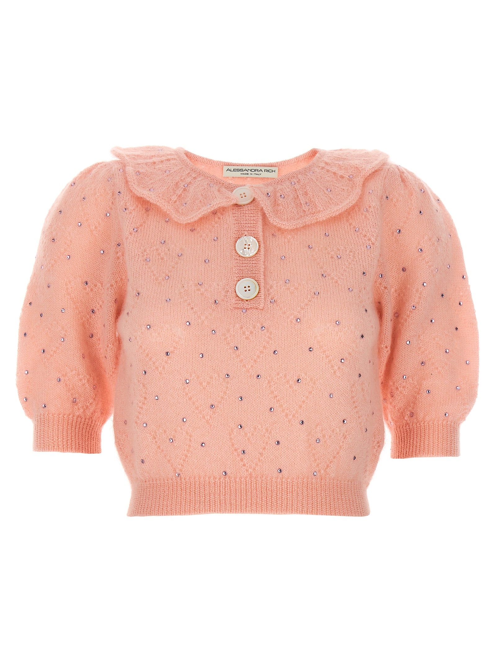 ALESSANDRA RICH Rhinestone Sweater