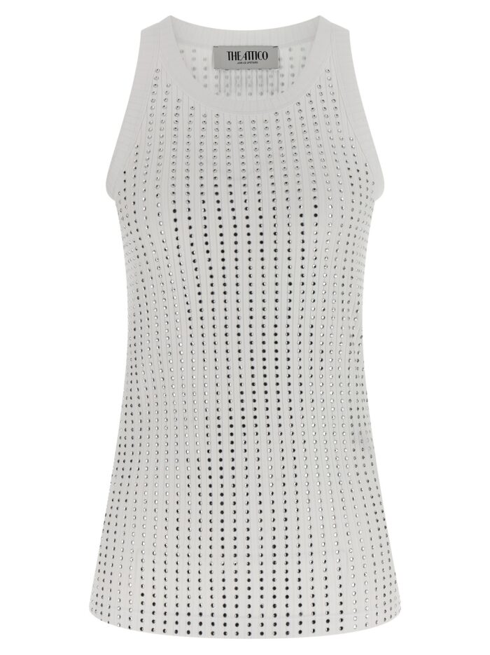 the attico rhinestone tank top The Attico Rhinestone Tank Top