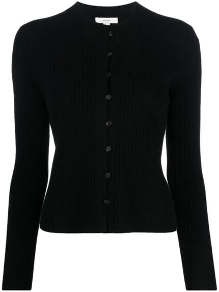 Ribbed Button Cardigan