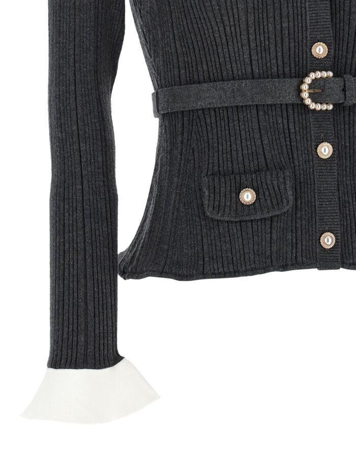 SELF PORTRAIT Ribbed Cardigan