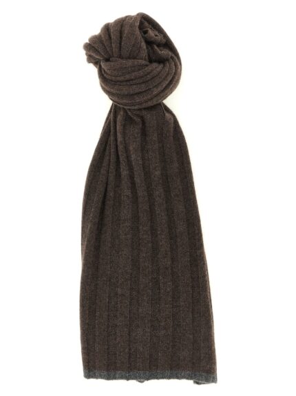 Brunello Cucinelli Ribbed Cashmere Knit Scarf