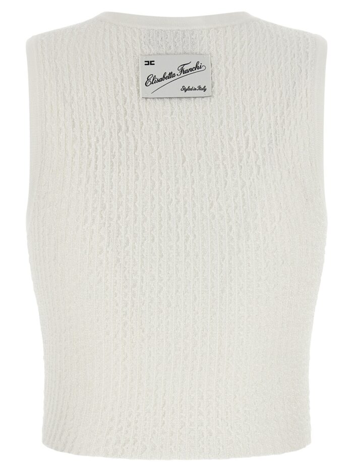 Elisabetta Franchi Ribbed Crop Top