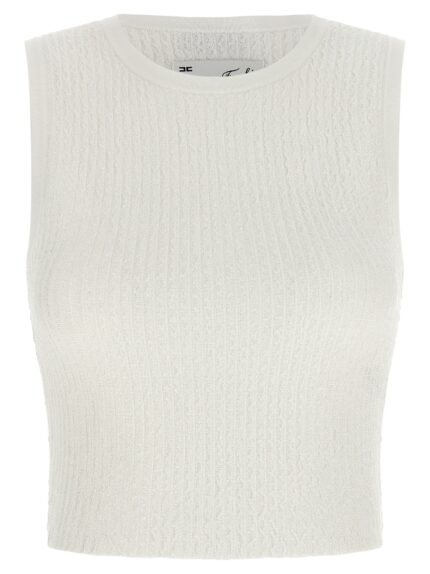 Elisabetta Franchi Ribbed Crop Top