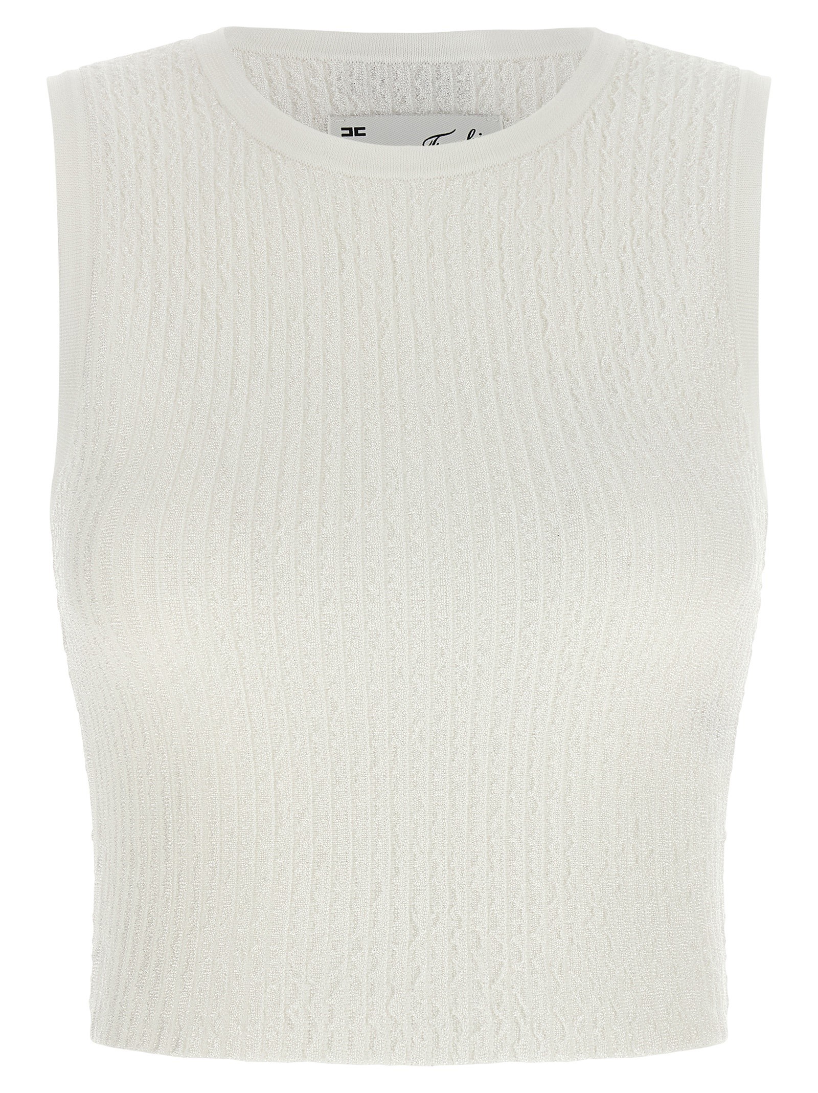 Elisabetta Franchi Ribbed Crop Top