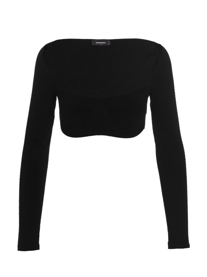 dsquared2 ribbed cropped sweater Dsquared2 Ribbed Cropped Sweater