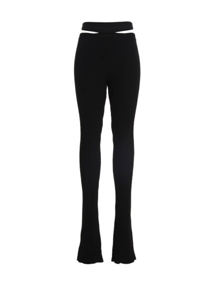 ANDREADAMO Ribbed Flared Trousers