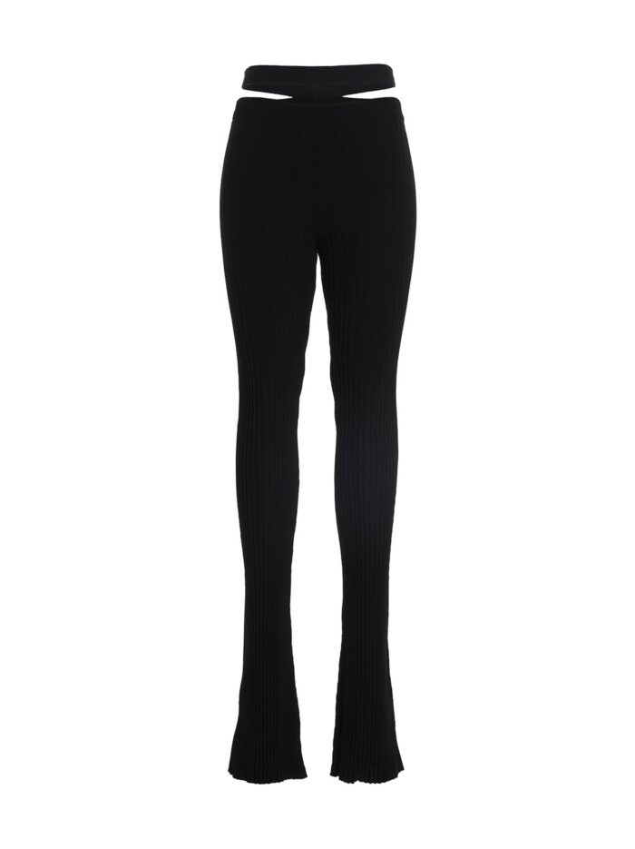 andreadamo ribbed flared trousers ANDREADAMO Ribbed Flared Trousers