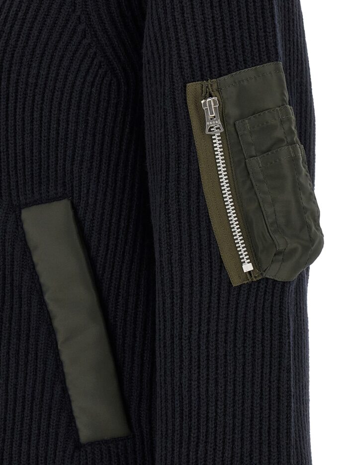 SACAI Ribbed Knit Blouson