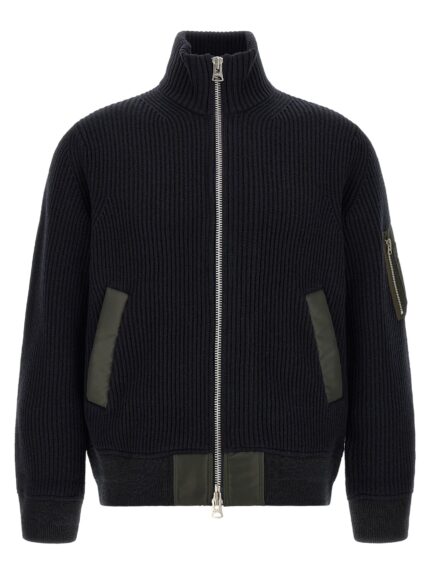 SACAI Ribbed Knit Blouson