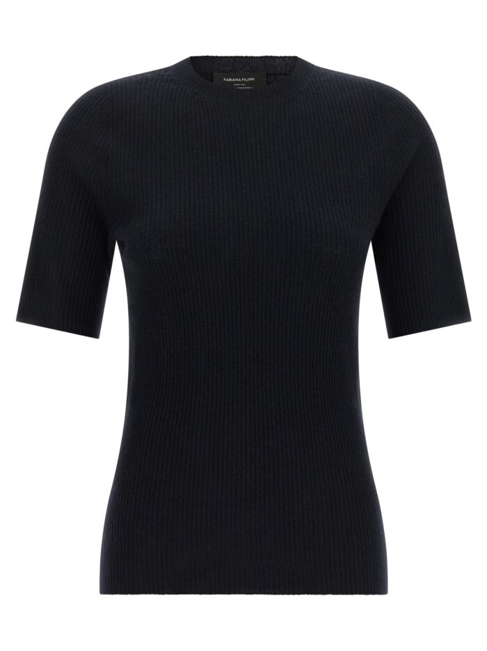 fabiana filippi ribbed knit t shirt Fabiana Filippi Ribbed Knit T-shirt