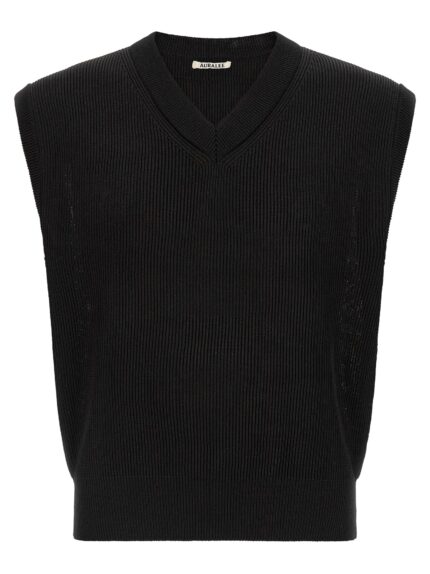 AURALEE Ribbed Knit Vest