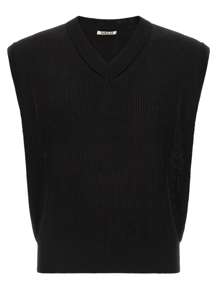 AURALEE Ribbed Knit Vest