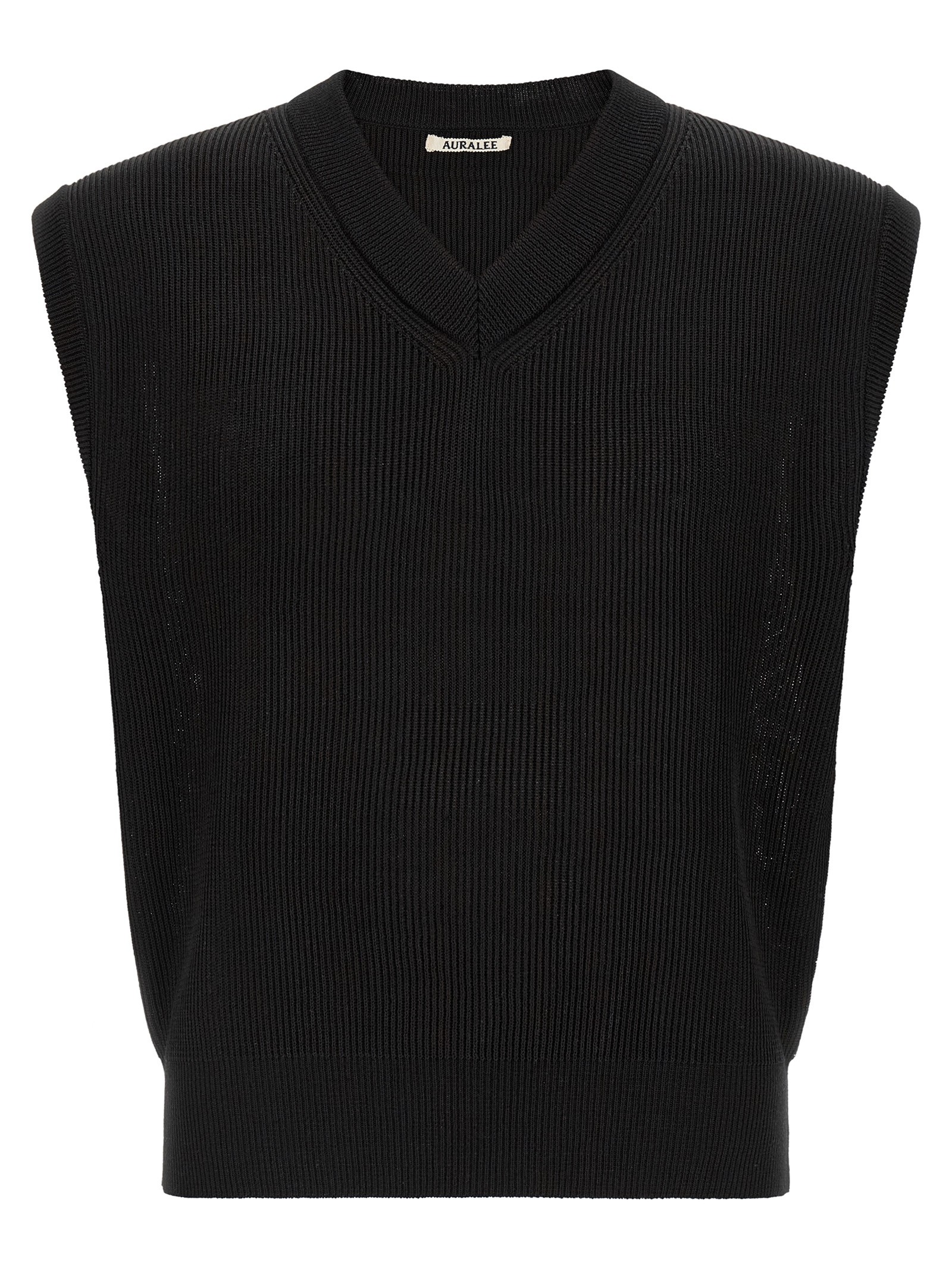 AURALEE Ribbed Knit Vest