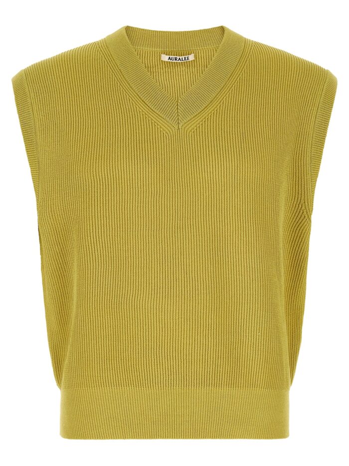 auralee ribbed knit vest AURALEE Ribbed Knit Vest