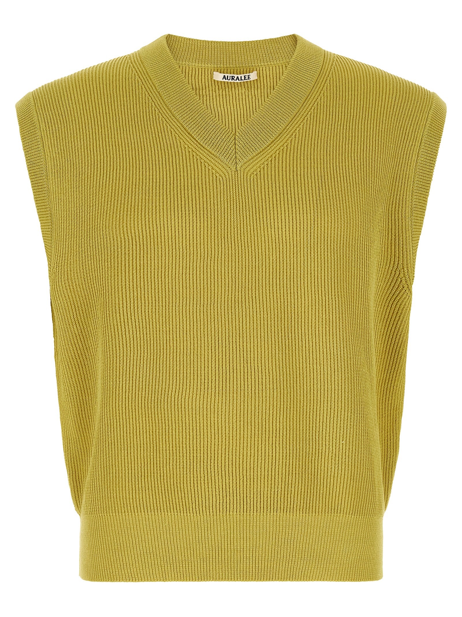 AURALEE Ribbed Knit Vest