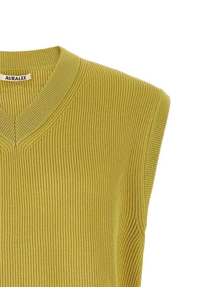 AURALEE Ribbed Knit Vest